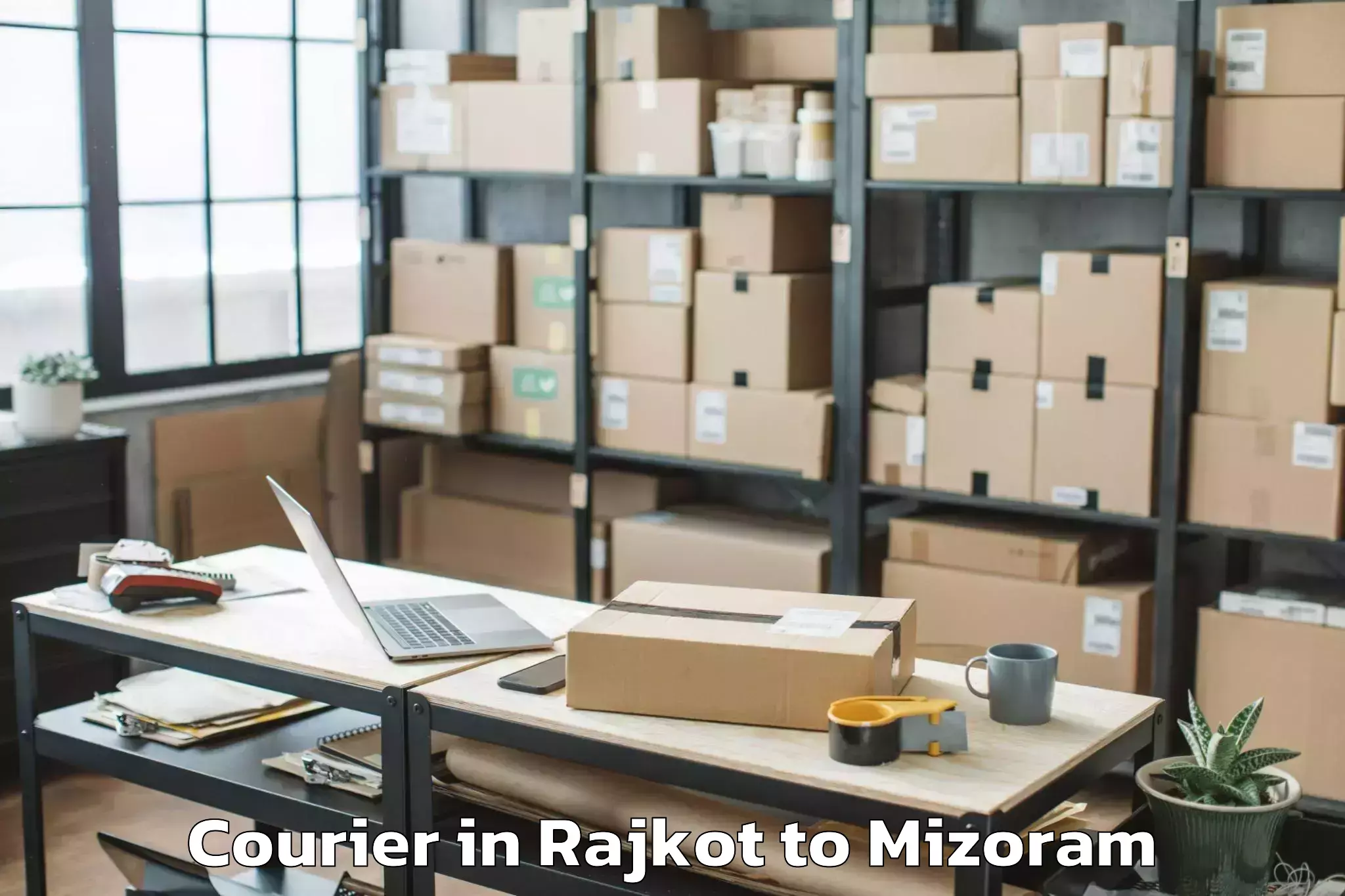 Get Rajkot to Sairang Courier